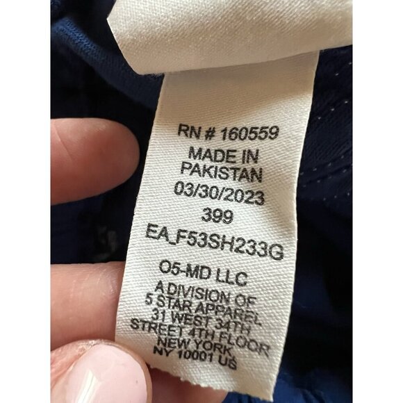 WEAR by Erin Andrews blue white hem gym retro shorts NFL sz M Swifties festival - Picture 9 of 9